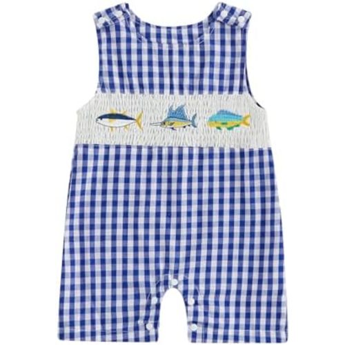 BemeyourBBs Newborn Baby Boy Romper Sleeveless Jumpsuit One Piece Outfit Overall Summer Clothes