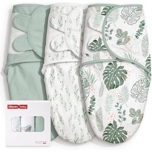 GLLQUEN BABY Swaddles for Newborns 0-3 Months, Adjustable & Easy Fastener