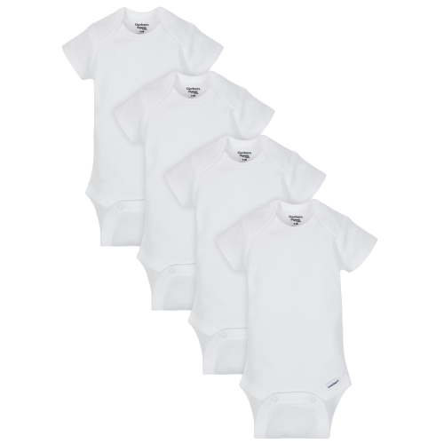 Gerber Baby Boys & Girls Short Sleeve Bodysuit, 4 Pack (Preemie-24M)