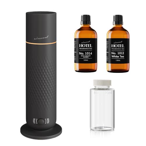 AirScent Waterless Diffuser Bundle (Includes No. 1014 Coastal Blend 120 mL + No. 1012 White Tea 120 mL + Bonus Scent Bottle)