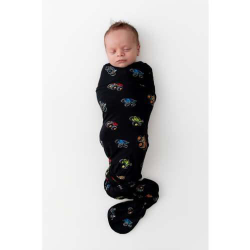 Swaddle Blanket in Monster Truck
