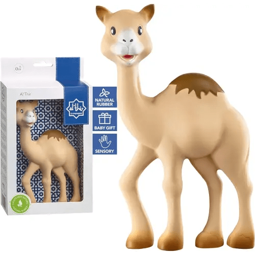Sophie la girafe Al'Thir The Camel | Teether Friend to Sophie la girafe | Natural Rubber | Designed for Teething Babies | Awaken All 5 Senses | Easy to Clean