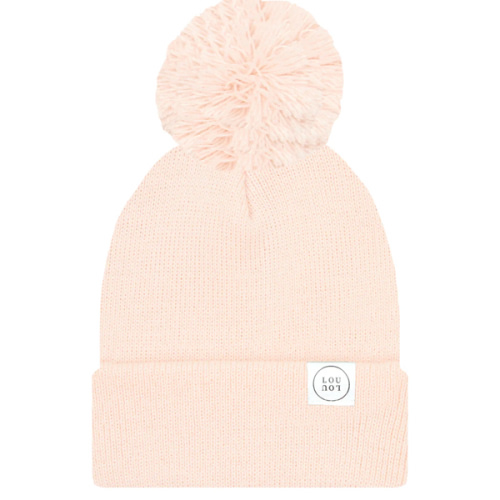 Beanie with Pom - Blush Pink