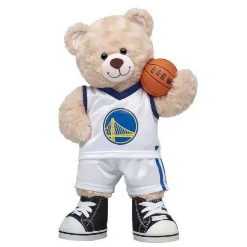 Golden State Warriors Happy Hugs Teddy Bear Basketball Gift Set | Build-A-Bear®