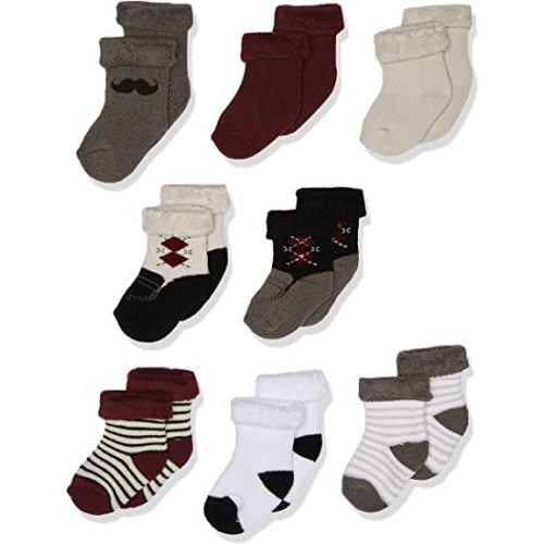Hudson Baby Unisex Cotton Rich Newborn and Terry Socks - 6-12 Months