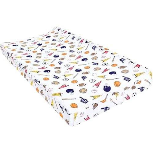 Hudson Baby Unisex Baby Changing Pad Cover, Sports Fan, One Size