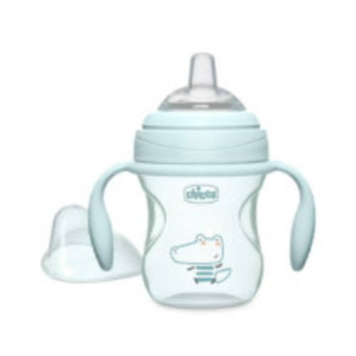 Chicco Silicone Transition Cup - 7oz, Sage, 4m+