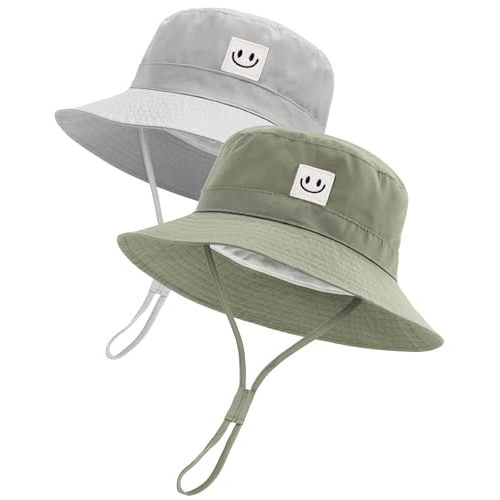 FURTALK Baby Sun Hat Smile Face Toddler Boys Girls Bucket Hat 0-5 Years Kids UPF 50+ Sun Protection Summer Hats