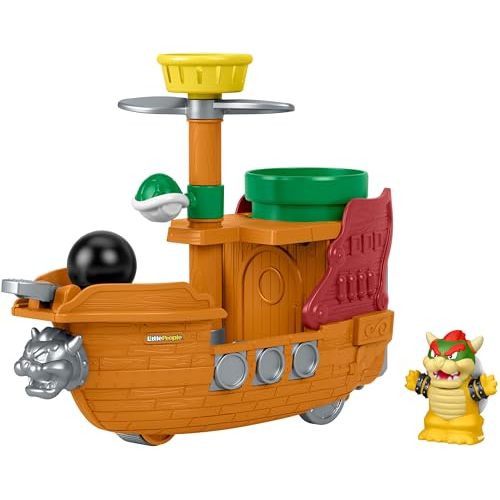 Fisher-Price Little People Toddler Toy My Mario Bowser’s Airship Playset with Figure for Preschool Pretend Play Kids Ages 18+ Months