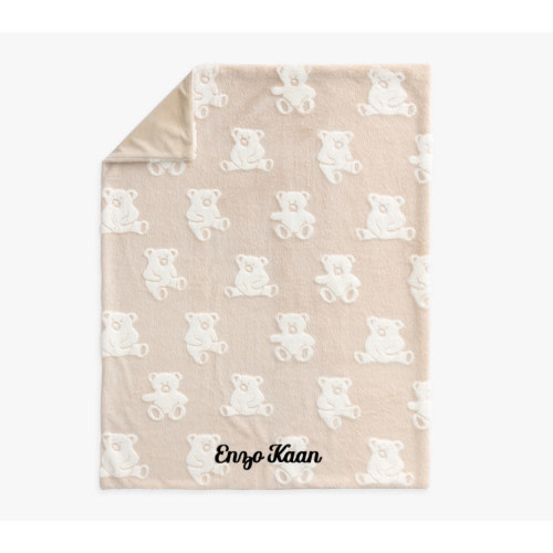 Carved Faux Fur Baby Blanket
