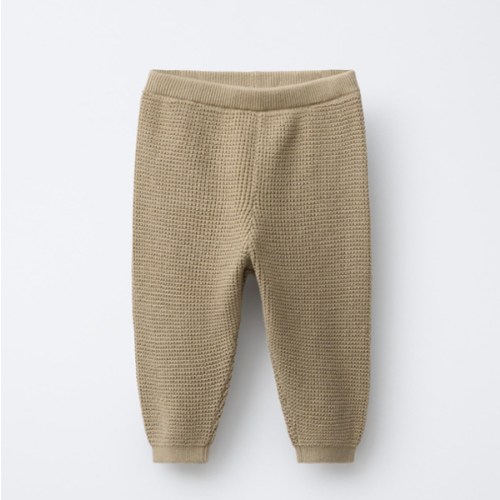 POCKET WAFFLE KNIT PANTS - Greenish | ZARA United States