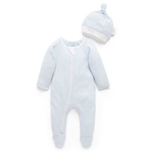 Baby Boys Zip Coverall & Hat Set