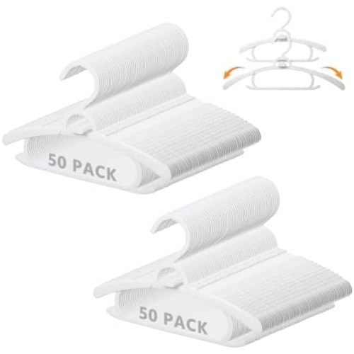 100 Pack Baby Clothes Hangers White