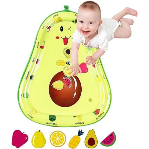 ZHUYNXIR Baby Water mat, Infant Toys, Inflatable Play Mat Water Mat Baby Toys, Fun Early Development Activity Play Center for Newborn (33 x 26 inch)