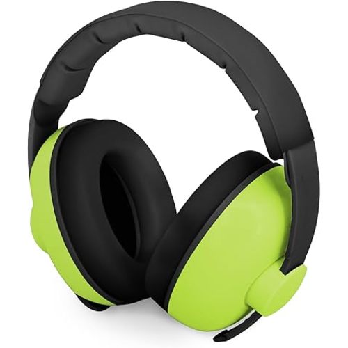 Baby Headphones for Noise Protection - Infant Ear Muffs Noise Protection - Toddler Noise Cancelling Headphones - Baby Ear Protection for 0 to 36 Months, Adjustable - Green