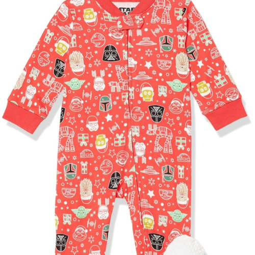 Amazon Essentials Disney | Marvel | Star Wars Unisex Babies' and Toddlers' Snug-Fit Cotton Footed Pajamas, Multipacks