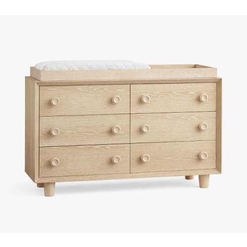 west elm x pbk Vivienne 6-Drawer Nursery Dresser & Topper Set (56w x 18d")