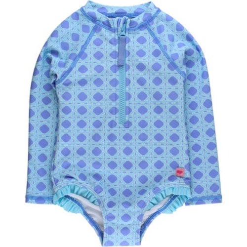 Girls UPF50+ Sun Protection Long Sleeve Rash Guard One Piece, 2T