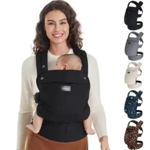 Momcozy Baby Carrier Newborn to Toddler, Ergonomic Cozy and Lightweight Infant Hip Seat Carrier for 7-44lbs Effortless for Hands-Free Parenting, Enhanced Lumbar Support Back Carry for Newborns Older babies - TikTok Shop