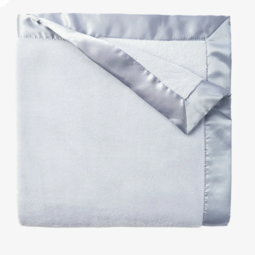 Pale Blue Coral Fleece Baby Stroller Blanket