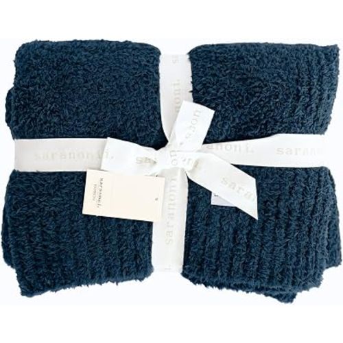 Saranoni Bamboni Baby Blanket | Luxury Plush Super Soft Blanket | Breathable Comfy Blankets for Kids and Teens | Nautical Blue - 40" x 60"