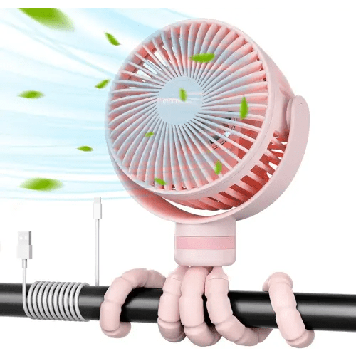 Momcozy 8000mAh Portable Stroller Fan, 27H Ultra-long Battery Life