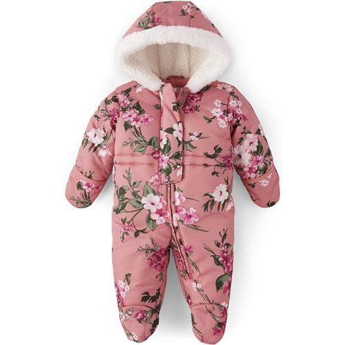 The Children's Place Unisex-Baby And Newborn Fleece Hoodie Zip-front Snowsuit Bunting