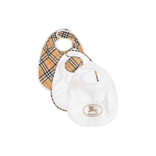 Burberry Kids Check Three-Piece Bib Set