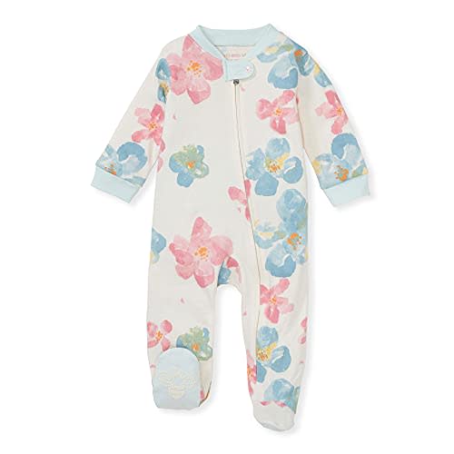 Burt's Bees Baby Boys' Sleep and Play PJs, 100% Organic Cotton One-Piece Romper Jumpsuit Zip Front Pajamas