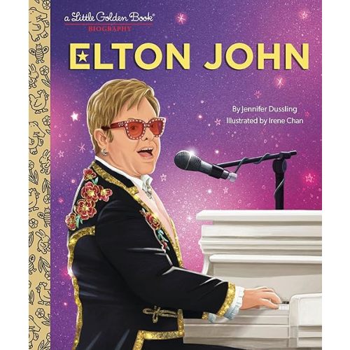 Elton John: A Little Golden Book Biography (Little Golden Book Biographies) Hardcover – Picture Book, January 2, 2024