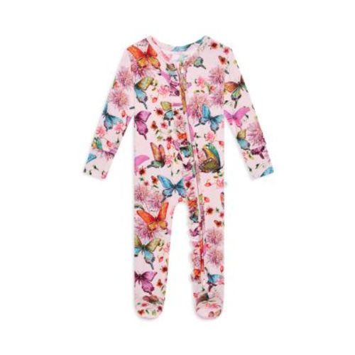 Girls' Butterfly Zip Front Footie - Baby