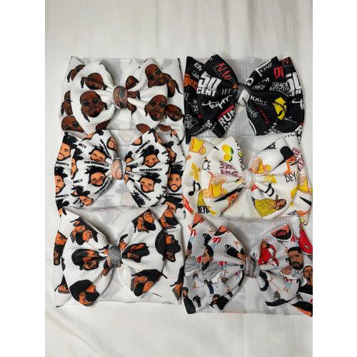 Hip Hop Baby Bow Headband: Music Artist Inspired, Handmade