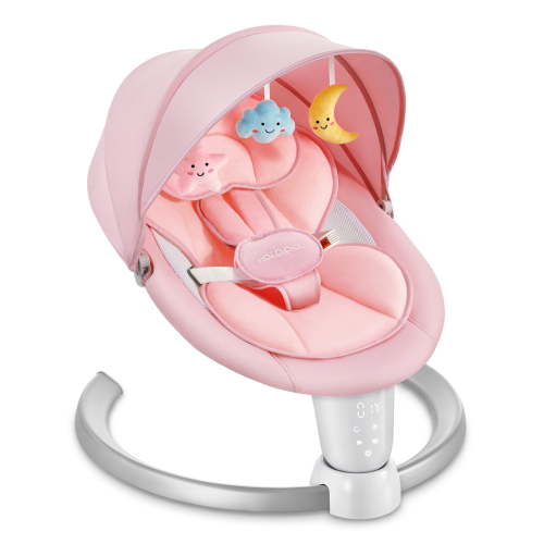 HARPPA Electric Infant Swing Seat, Portable Nursery Comfort, 5 Sway Speeds, Pink