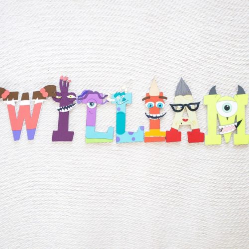 Monsters Inc Custom Wood Letters - Etsy