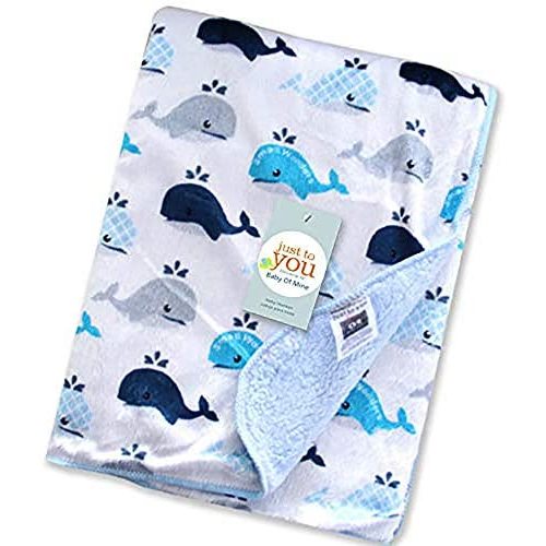 Soft Cozy Baby Blanket/Soft Minky Plush Baby Blanket/Whale Baby Blanket(30"x40")
