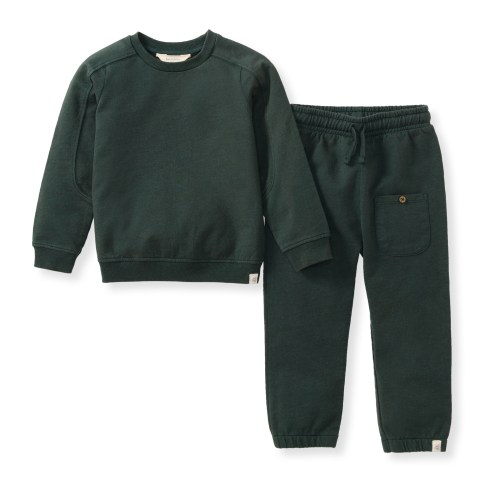 Acid Wash Sweatshirt & Pants Set - Zucchini Green – Burt's Bees Baby