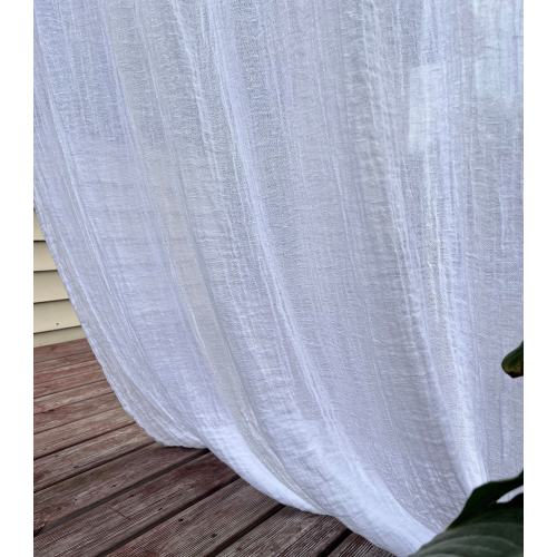 White Gauze Linen Curtains, Rustic Linen Gauze Drapes, Window Curtains Panel, long curtain, long drapes, custom curtains, Boho Curtains