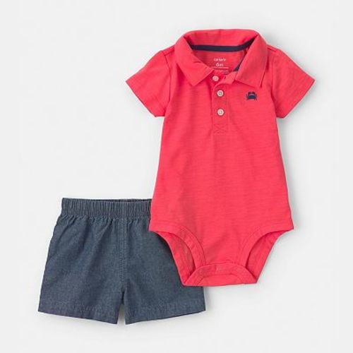 Baby Boy Carter's 2-Piece Polo Bodysuit & Shorts Set