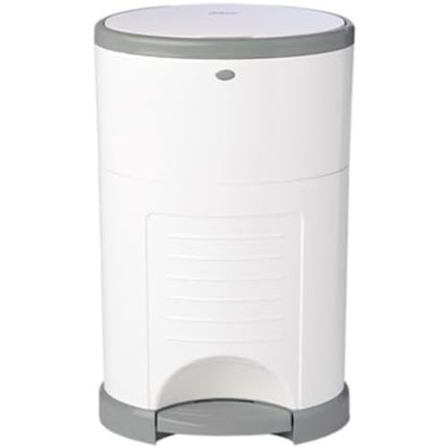 DEKOR Diaper EKO Plus Diaper Pail, White | ONLY Eco-Friendly Diaper Pail Made with 70% Recycled Materials | Hands-Free: Step–Drop–Done | Cost-Effective Refill System |Great Cloth Diaper Pail