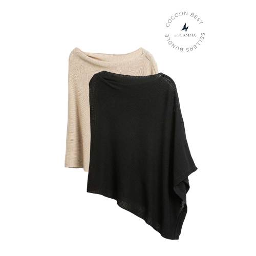 Nursing Covers - Black & Natural Cocoon+