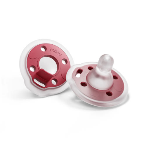 babypace breast-like pacifier 2-set - cranberry | mōmi