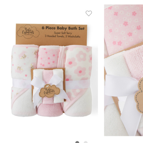 Baby Essentials Baby Girls Bath Towel Set | Belk