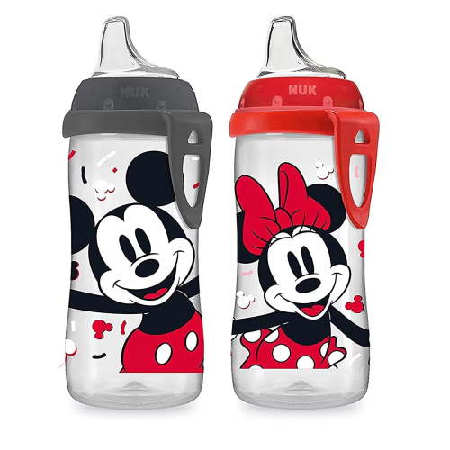 NUK Disney Mickey and Minnie Mouse Soft Spout Active Cup, 10 oz, 2 Pack, Unisex
