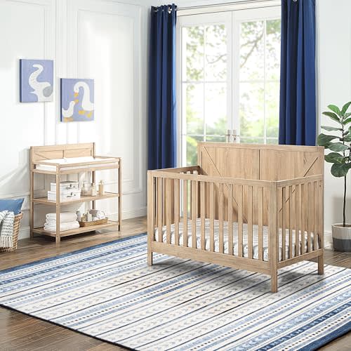 Suite Bebe Barnside 4-in-1 Convertible Baby Crib in Beached Oak