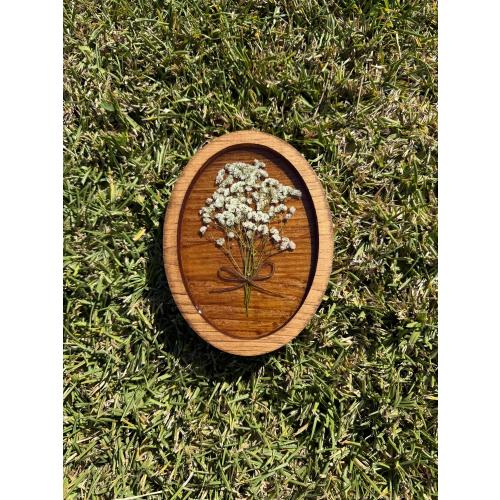 Handmade Resin Pressed Flower Frame: White Baby's Breath Floral Wall Art