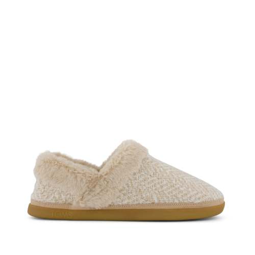 Womens Oslo Convertible Slipper Oatmeal Herringbone