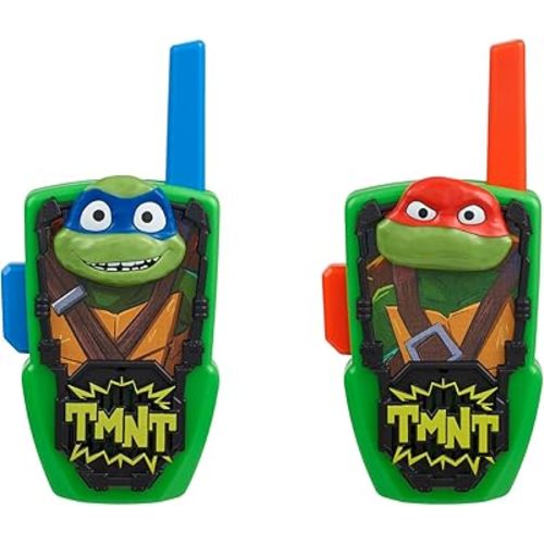eKids Teenage Mutant Ninja Turtles Toy Walkie Talkies for Kids, Static Free Indoor and Outdoor Toys for Boys, Designed for Fans of Ninja Turtles Toys