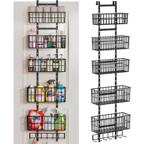 Adjustable Over The Door Organizer, Metal Hanging Door Organizer