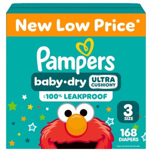 Pampers Baby Dry Diapers Pack Size 3 - 168ct