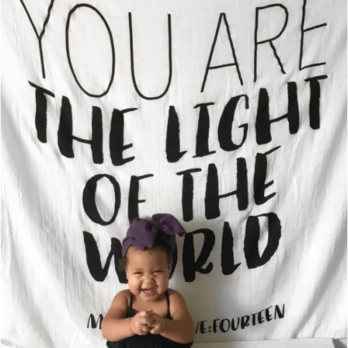 Organic Swaddle + Wall Art - Matthew 5:14 – Modern Burlap